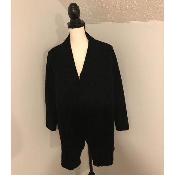 Anthropologie Daily Practice Black Snuggle Cardigan Sweater - Size Small - Picture 1 of 9